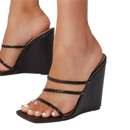 Peep Toe Slingback Ladies High Heels Sandals Casual Shoes Summer Beach Supply 37 Orange
