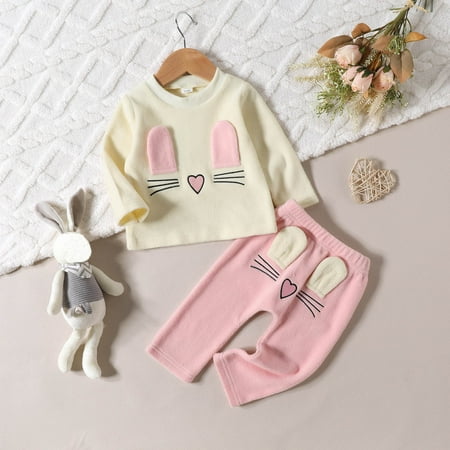 Toddler Girls Outfit Sets Autumn Winter Long Sleeve Rabbit Embroider Pullover Tops With Pants Outwear
Toddler Girls Outfit Sets Autumn Winter Long Sleeve Rabbit Embroider Pullover Tops With Pants Outwear