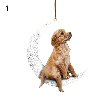 YUNx Attractive Pendant Decor with Lanyard Arcylic Dog Sitting On The Moon Hanging Pendant for Home
YUNx Attractive Pendant Decor with Lanyard Arcylic Dog Sitting On The Moon Hanging Pendant for Home