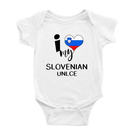 I Heart My Slovenian Unlce Slovenia Love Flag Baby Bodysuit (White 0-3 Months)
I Heart My Slovenian Unlce Slovenia Love Flag Baby Bodysuit (White 0-3 Months)