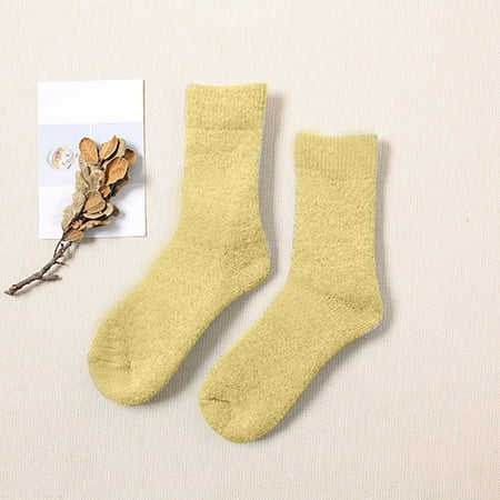 DAETIROS Sexy Winter Wool Socks Color Medium Tube Cashmere Socks Thick Thread Towel Socks Thickened Warm Socks Yellow
DAETIROS Sexy Winter Wool Socks Color Medium Tube Cashmere Socks Thick Thread Towel Socks Thickened Warm Socks Yellow