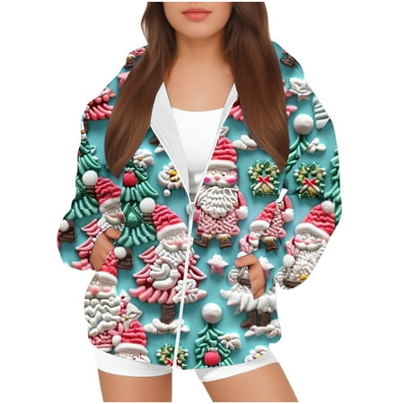 Geire Children Unisex Christmas New Hoodie Jacket Long Sleeve Zipper-Up Cute Printed Pocket Coat Kids Leisure Outerwear
Geire Children Unisex Christmas New Hoodie Jacket Long Sleeve Zipper-Up Cute Printed Pocket Coat Kids Leisure Outerwear