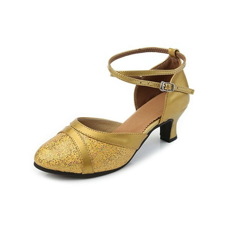 Rotosw Women s Dancing Shoes Tango Sandals Ballroom Latin Shoe Pointed Toe Social Pumps Party Cross Ankle Strap Gold (Indoor Faux Suede Sole) 8
Rotosw Women s Dancing Shoes Tango Sandals Ballroom Latin Shoe Pointed Toe Social Pumps Party Cross Ankle Strap Gold (Indoor Faux Suede Sole) 8