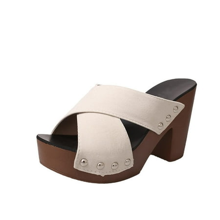 Dress Shoes For Women Womens Heels New Fish Mouth Cross Straps High-heeled Thick-heeled Thick-soled Comfortable Women s Sandals White
Dress Shoes For Women Womens Heels New Fish Mouth Cross Straps High-heeled Thick-heeled Thick-soled Comfortable Women s Sandals White