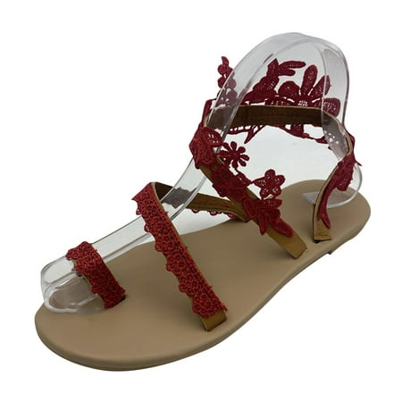 Women s Boho Flat Sandals Summer Casual Lace Pearl Flip Flop Sandals Beach Wedding Dressy Sandals Walking Shoes 39 Red
Women s Boho Flat Sandals Summer Casual Lace Pearl Flip Flop Sandals Beach Wedding Dressy Sandals Walking Shoes 39 Red
