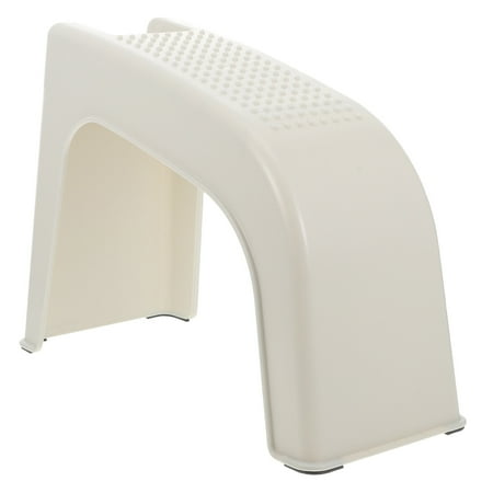 1Pc Plastic Foot Support Useful Pedicure Tool Bathroom Small Footstool (White)