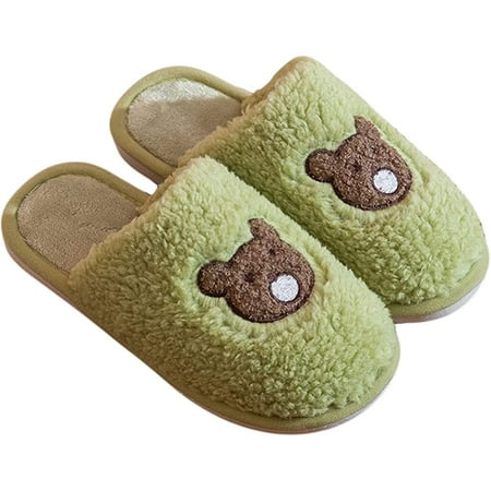 PIKADINGNIS Fuzzy House Slippers for Women Cute Bear Print Warm Plush Lined Anti-Slip Bedroom Slippers Indoor Outdoor
PIKADINGNIS Fuzzy House Slippers for Women Cute Bear Print Warm Plush Lined Anti-Slip Bedroom Slippers Indoor Outdoor