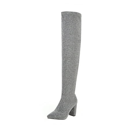 KBKYBUYZ Stretch Knit Thick Heel Pointed Toe Women s Boots Are Thin Leopard Print Boots Over The Knee Long Boots
KBKYBUYZ Stretch Knit Thick Heel Pointed Toe Women s Boots Are Thin Leopard Print Boots Over The Knee Long Boots