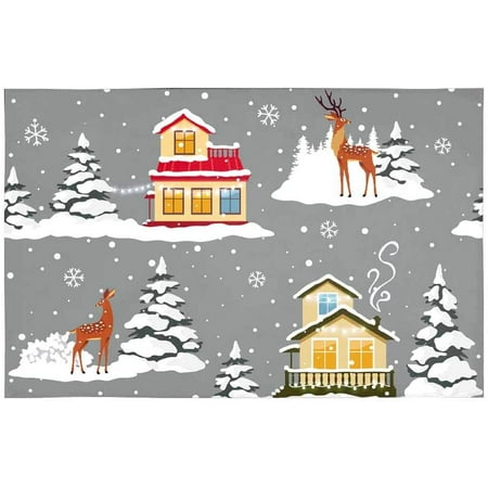 ECZJNT Snowflake Reindeer Placemat Plate Holder Set of 4 Table Mats Protector 12x18 inch
ECZJNT Snowflake Reindeer Placemat Plate Holder Set of 4 Table Mats Protector 12x18 inch