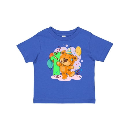 Inktastic 1st Birthday Teddy Bear Gift Baby Boy or Baby Girl T-Shirt