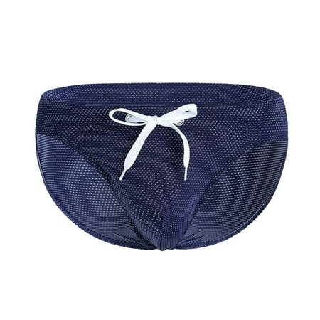 Caveitl Underwear Men Men s Sexy Underwear Solid Low Waist Flat Angle Swimming Pants Beach Lace Up Swimming Pants Underwear Blue
Caveitl Underwear Men Men s Sexy Underwear Solid Low Waist Flat Angle Swimming Pants Beach Lace Up Swimming Pants Underwear Blue