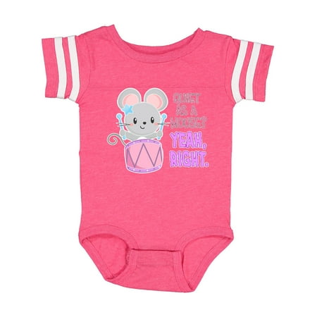 Inktastic Quiet As A Mouse Yeah Right Cute Mouse Drummer Gift Baby Boy or Baby Girl Bodysuit
Inktastic Quiet As A Mouse Yeah Right Cute Mouse Drummer Gift Baby Boy or Baby Girl Bodysuit