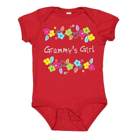 Inktastic Grammys Girl- Bright Flowers Gift Baby Girl Bodysuit