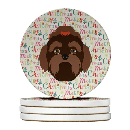 Russian Lapdog Merry Christmas Large Sandstone Coasters Pack of 4 4 in x 4 in
Russian Lapdog Merry Christmas Large Sandstone Coasters Pack of 4 4 in x 4 in