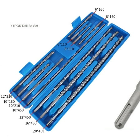 11 Pcs Electric Hammer Drill Bit Rotary Concrete Masonry Drilling Grooving
11 Pcs Electric Hammer Drill Bit Rotary Concrete Masonry Drilling Grooving