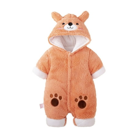 QWERTYU Infant Baby Toddler Hooded Embroidery Long Sleeve Jumpsuit for Girl Boy Winter Warm Clothes Romper 6M-18M Orange 80
QWERTYU Infant Baby Toddler Hooded Embroidery Long Sleeve Jumpsuit for Girl Boy Winter Warm Clothes Romper 6M-18M Orange 80