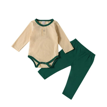 YWDJ 2022 Baby Clothes 3-24M Newborn Baby Boys Girls Solid Romper Tops+Pants Pajamas Sleepwear Sets Green 90
YWDJ 2022 Baby Clothes 3-24M Newborn Baby Boys Girls Solid Romper Tops+Pants Pajamas Sleepwear Sets Green 90