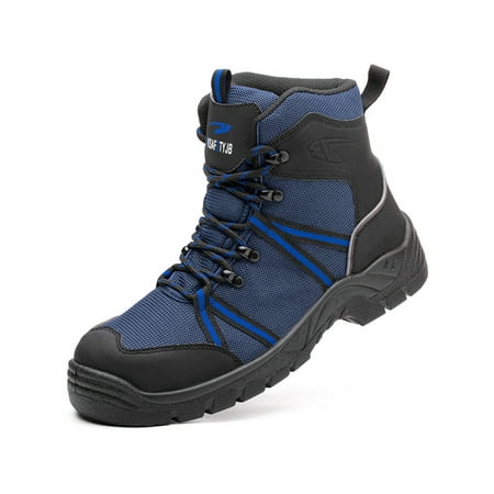 Frontwalk Mens Work Boots Lace Up Safety Shoe Slip Resistant Protection Boot Construction Anti-smash Working Shoes Men Steel Toe Booties Blue #1 9.5
Frontwalk Mens Work Boots Lace Up Safety Shoe Slip Resistant Protection Boot Construction Anti-smash Working Shoes Men Steel Toe Booties Blue #1 9.5
