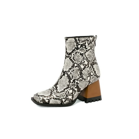 Difumos Womens Breathable Sexy Booties Comfort Zipper Dress Boot Work Anti-Slip Block Heels Bootie Snake Pattern 5.5
Difumos Womens Breathable Sexy Booties Comfort Zipper Dress Boot Work Anti-Slip Block Heels Bootie Snake Pattern 5.5