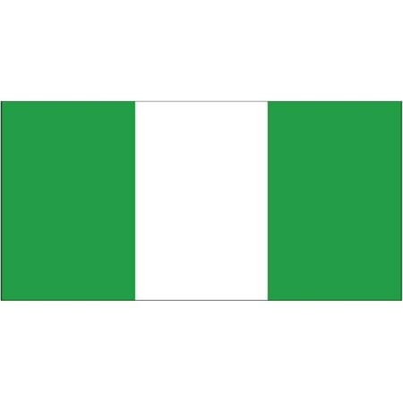 Annin Flagmakers 190259 3 ft. x 5 ft. Indoor and Parade Colonial Nyl-Glo Nigeria Flag with Fringe