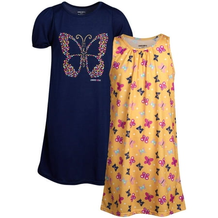 Limited Too Girls Pajamas - 2 Pack Sleep Shirt Nightgown (Size: 7-16) Navy-Yellow Butterfly Size 10-12
Limited Too Girls Pajamas - 2 Pack Sleep Shirt Nightgown (Size: 7-16) Navy-Yellow Butterfly Size 10-12