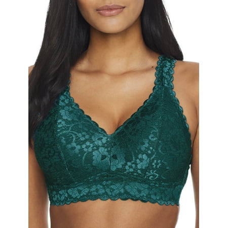 Adriana Wire-Free Lace Bralette - Emerald