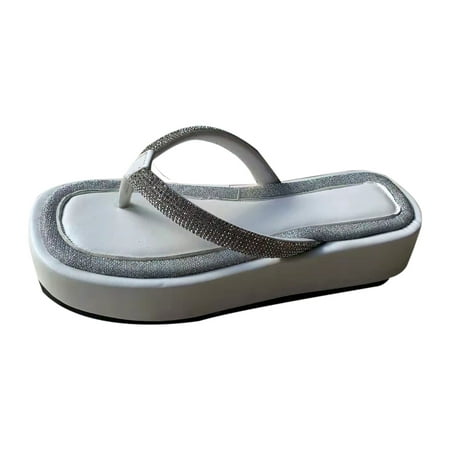 Womens Shoes Fashion Minimalistic Rhinestone Glossy Clip Toe Thick Bottom Sandals Slippers Flip Flop A31922
Womens Shoes Fashion Minimalistic Rhinestone Glossy Clip Toe Thick Bottom Sandals Slippers Flip Flop A31922