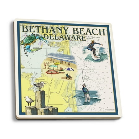 Bethany Beach Delaware Nautical Chart (Absorbent Ceramic Coasters Set of 4 Matching Images Cork Back Kitchen Table Decor)
Bethany Beach Delaware Nautical Chart (Absorbent Ceramic Coasters Set of 4 Matching Images Cork Back Kitchen Table Decor)