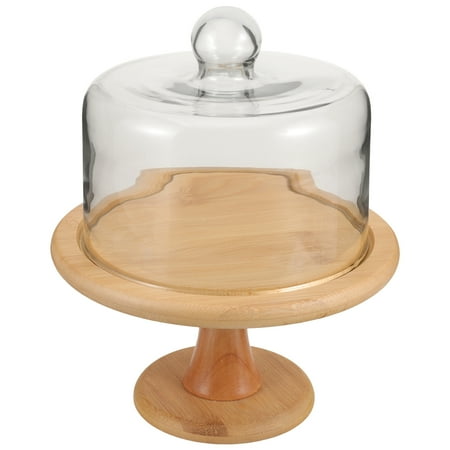 OUNONA Cake Stand with Dome Cover Party Candy Cupcake Holder Dessert Display Stand for Wedding Birthday