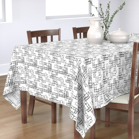 Cotton Sateen Tablecloth 90 Square - Black White Game Board Print Custom Table Linens by Spoonflower
Cotton Sateen Tablecloth 90 Square - Black White Game Board Print Custom Table Linens by Spoonflower