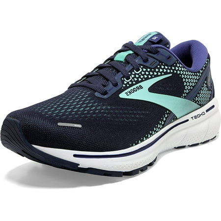 Brooks Womens Ghost 14 Neutral Running Shoe 7.5 Peacoat/Yucca/Navy