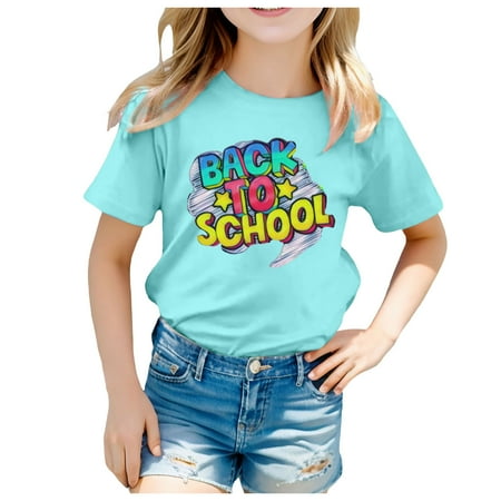LIhncine Toddler Girl T Shirts Kids School Season Back To School Season Printed Casual Short Sleeve Top T Shirt Tops for Girls (Light Blue 4-5 Years)
LIhncine Toddler Girl T Shirts Kids School Season Back To School Season Printed Casual Short Sleeve Top T Shirt Tops for Girls (Light Blue 4-5 Years)