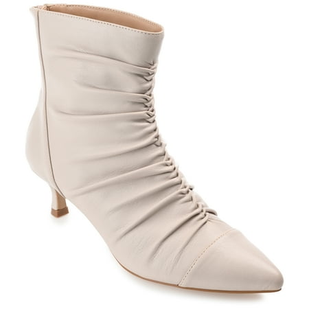 Journee Collection Womens Chevi Pointed Toe Kitten Heel Ankle Booties