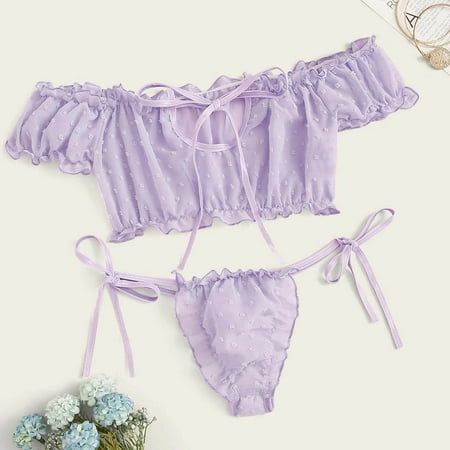 Qcmgmg Women s Babydoll Lace Bowknot Bra and Panty Set Sexy Nightwear Lingerie Set S
Qcmgmg Women s Babydoll Lace Bowknot Bra and Panty Set Sexy Nightwear Lingerie Set S
