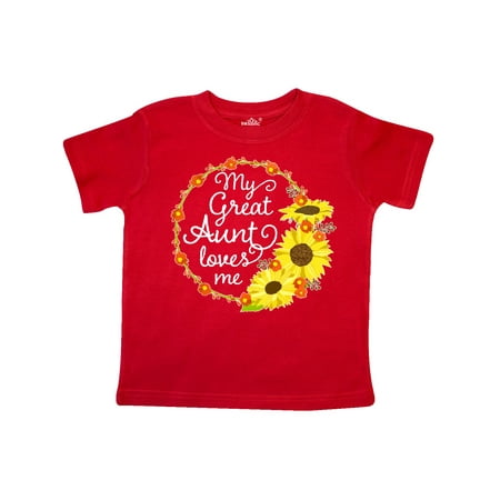 Inktastic My Great Aunt Loves Me with Sunflower Wreath Gift Toddler Boy or Toddler Girl T-Shirt
Inktastic My Great Aunt Loves Me with Sunflower Wreath Gift Toddler Boy or Toddler Girl T-Shirt
