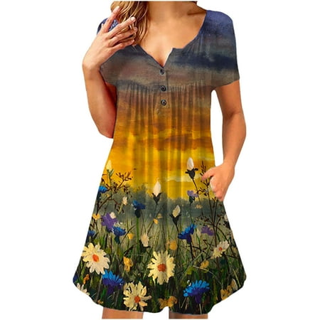 Dresses for Women 2022 White Dress Fashion Women Dresses Summer Casual V-Neck Short Sleeve Button Pockets Vacation Beach Mini Dress Dresses for Women Formal Dresses Summer Savings Yellow 3XL
Dresses for Women 2022 White Dress Fashion Women Dresses Summer Casual V-Neck Short Sleeve Button Pockets Vacation Beach Mini Dress Dresses for Women Formal Dresses Summer Savings Yellow 3XL