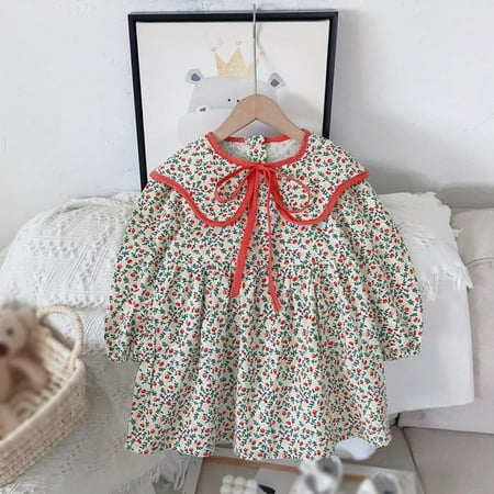 Girls Dresses Spring Autumn Kids Clothes Girls Floral Collar Bow Dress Kid s Retro Style Korean Long Sleeve Dress 2-8 Year
Girls Dresses Spring Autumn Kids Clothes Girls Floral Collar Bow Dress Kid s Retro Style Korean Long Sleeve Dress 2-8 Year