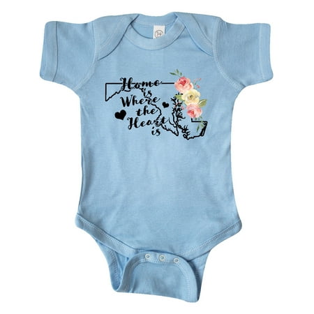 Inktastic Maryland Home is Where the Heart is with Watercolor Floral Gift Baby Boy or Baby Girl Bodysuit
Inktastic Maryland Home is Where the Heart is with Watercolor Floral Gift Baby Boy or Baby Girl Bodysuit