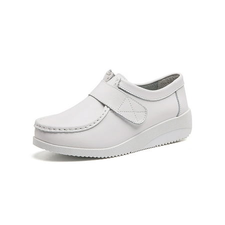 Lacyhop Womens Casual Shoes Slip On Flats Wedge Loafers Work Lightweight Nurse Shoe Magic Tape Comfort White 5
Lacyhop Womens Casual Shoes Slip On Flats Wedge Loafers Work Lightweight Nurse Shoe Magic Tape Comfort White 5