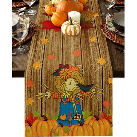 Fall Thanksgiving Pumpkin Maple Leaves Linen Table Runners Party Decorations Farmhouse Table Runners for Dining Table Decor
Fall Thanksgiving Pumpkin Maple Leaves Linen Table Runners Party Decorations Farmhouse Table Runners for Dining Table Decor