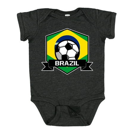 Inktastic Soccer Brazil Flag Banner Gift Baby Boy or Baby Girl Bodysuit