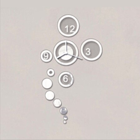 Bonrich Modern Decoration Living Room Crystal Mirror Wall Clock 3D