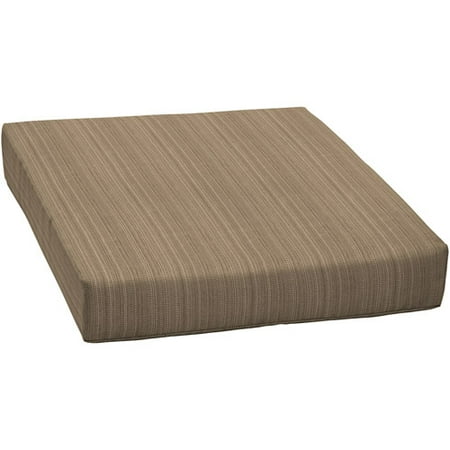 Better Homes and Gardens Outdoor Deep Seat Seat Cushion, Tan Stria