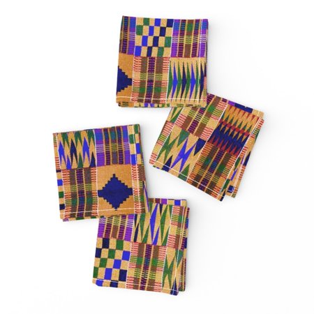 Cocktail Napkins Kente Kente Cloth Mudcloth Mud Cloth African Tribal Set of 4