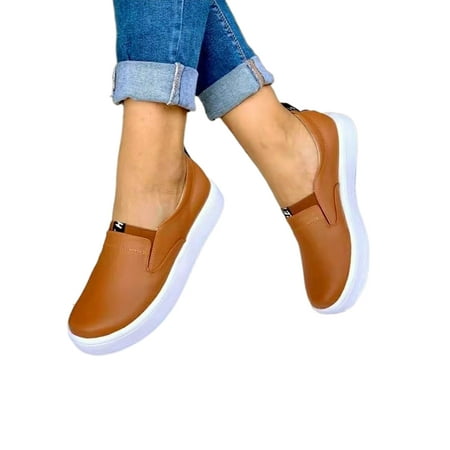 Gomelly Ladies Lightweight Flats Non-Slip White Shoe Casual Shoes Sports Driving Low Top Brown 8.5
Gomelly Ladies Lightweight Flats Non-Slip White Shoe Casual Shoes Sports Driving Low Top Brown 8.5