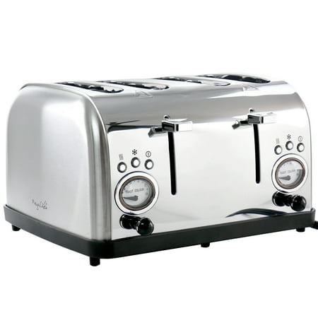 

MegaChef 4 Slice Wide Slot Toaster with Variable Browning in Silver