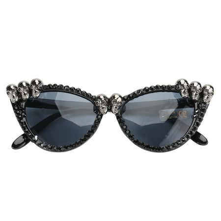1 Pc Halloween Eyeglasses Skull Head Glasses Party Wearing Glasses (Silver)