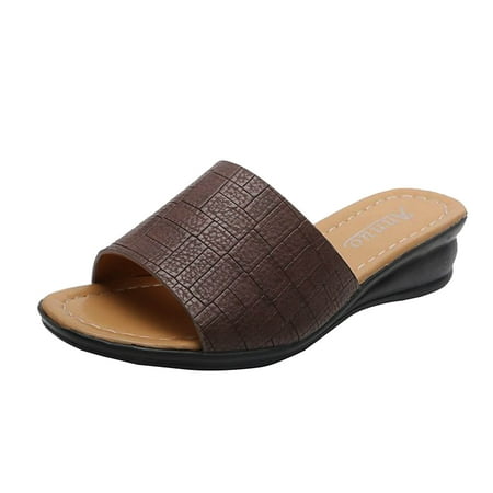 NECHOLOGY Sandals Women New Size 10 Cork Wedges And Slippers Women Leather Solid Surface Color Puffy Sandals for Women Brown 7.5
NECHOLOGY Sandals Women New Size 10 Cork Wedges And Slippers Women Leather Solid Surface Color Puffy Sandals for Women Brown 7.5