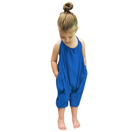 FRSASU Clearance Toddler Girls Baby Kids Jumpsuit One Piece Solid Color Romper Summer Outfits
FRSASU Clearance Toddler Girls Baby Kids Jumpsuit One Piece Solid Color Romper Summer Outfits