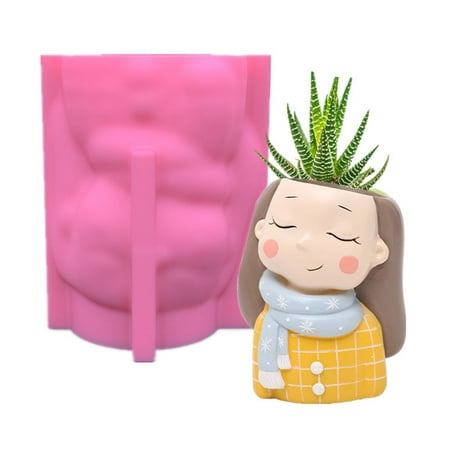 ZENTREE Handmade Cute Girl Flower Pot UV Epoxy Resin Mold Pen Holder Candle Holder Cement Pot Planter Silicone Mould DIY Crafts
ZENTREE Handmade Cute Girl Flower Pot UV Epoxy Resin Mold Pen Holder Candle Holder Cement Pot Planter Silicone Mould DIY Crafts